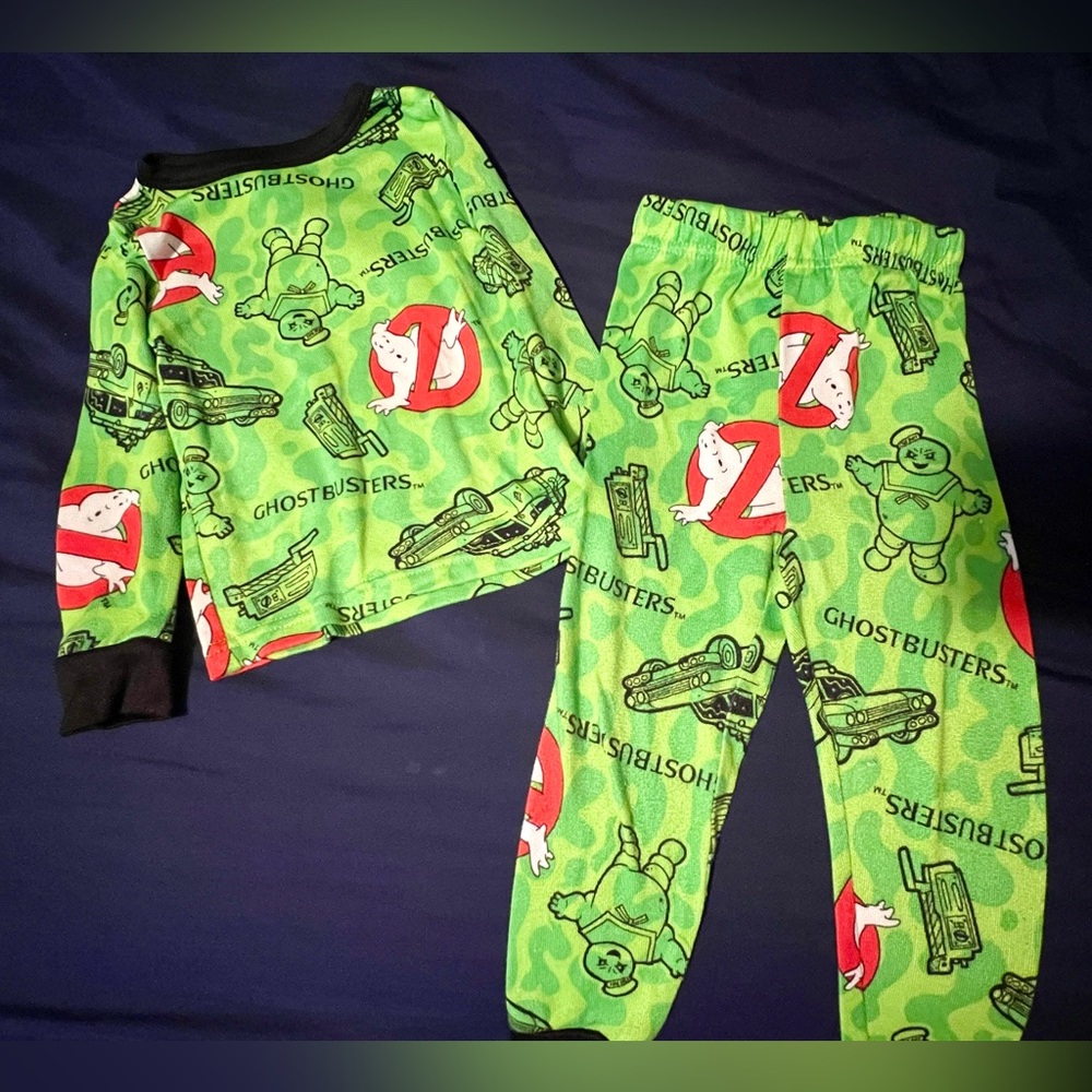 Ghostbusters Kids Pajamas - Green Glow In the Dark